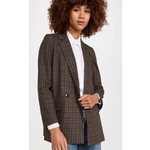 Madewell Caldwell Double-Breasted Blazer in Hedden Plaid Medium